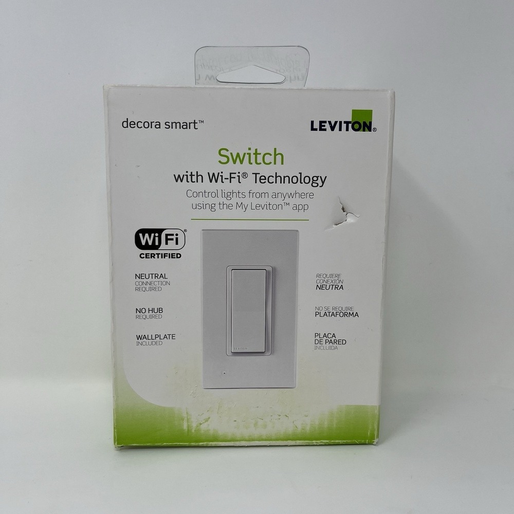 Leviton DW15S Decora SMART SWITCH With WIFI Tech White NEW IN BOX